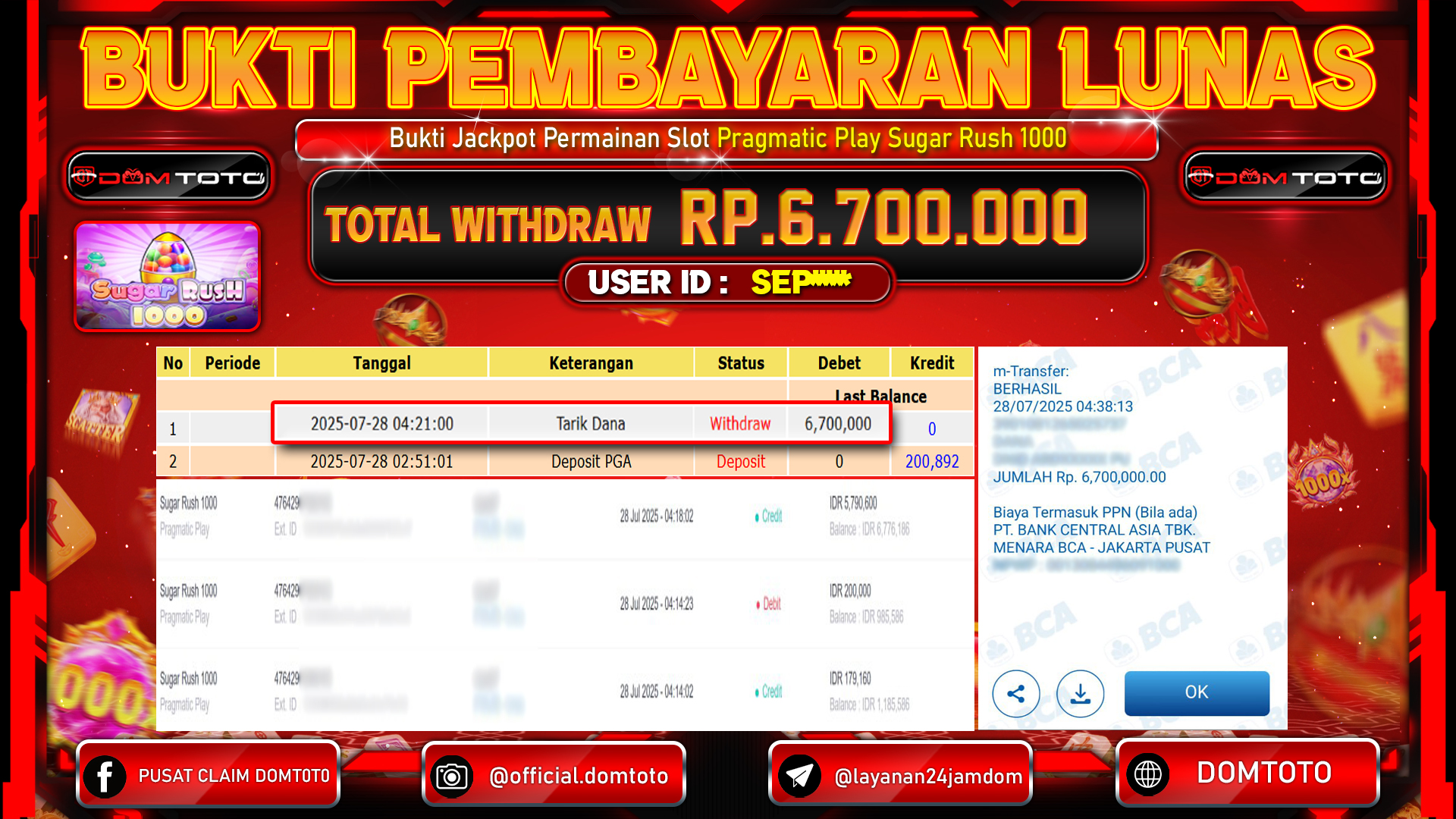 JACKPOT SLOT SUGAR RUSH 1000 28 JULI 2025